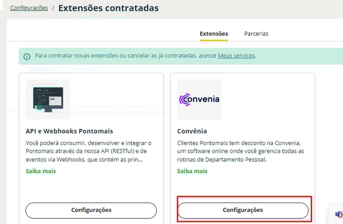extensoes contratadas